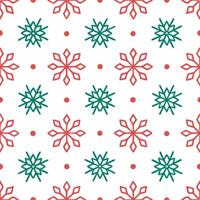 Snowflake and holiday ribbon seamless tile pattern with festive winter colors and elegant designs vector