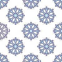 Snowflake and cozy mug seamless tile pattern with warm winter beverages and frosty details vector