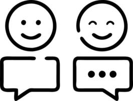 Smiley icons and feedback bubbles float above a table representing customer interaction and engagement strategies Set 2 vector