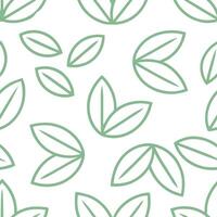 Simple leaf pattern seamless tile design with light green tones for a fresh spring aesthetic vector