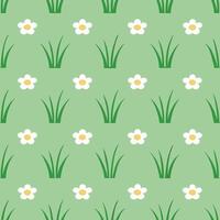 Serene spring meadows seamless tile pattern with wildflowers soft grasses and an atmosphere of rejuvenation vector