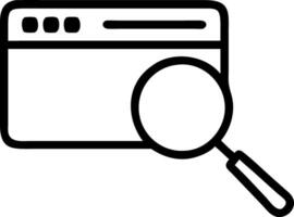 Search Interface A transparent magnifying glass with results dynamically displayed vector