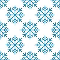 Scandinavian Nordic patterns and snowflakes seamless tile design with cool blue tones vector