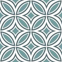 Scandinavian Nordic floral patterns and geometric shapes seamless tile design with cool tones vector