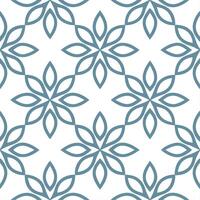 Scandinavian Nordic geometric patterns and snowflakes seamless tile design with cool tones vector