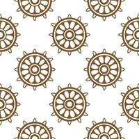 Rustic vintage medallion seamless tiles earthy tones on white background ideal for farmhouse style vector