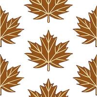 Rustic autumn leaves seamless pattern with deep earth tones and organic shapes for a natural earthy design vector