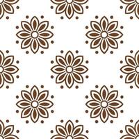 Rustic vintage embroidery seamless tiles earthy tones on white background ideal for farmhouse style vector