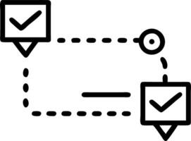 Roadmap with major checkpoints being activated interactively to illustrate project milestones in business planning vector