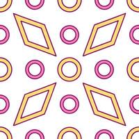 Retro geometric seamless tile pattern vibrant jewel tones on white background ideal for luxurious designs Set 3 vector