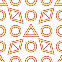 Retro geometric seamless tile pattern warm tones on white background perfect for inviting designs vector