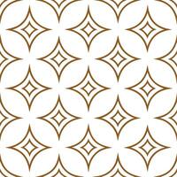 Retro geometric seamless tile pattern metallic accents on white background perfect for luxe decor vector