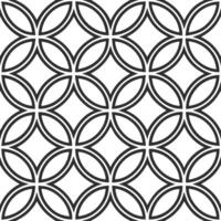 Retro geometric seamless tile pattern monochromatic scheme on white background ideal for chic designs vector