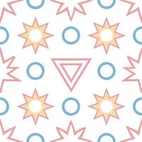 Retro geometric seamless tile pattern complementary colors on white background perfect for vibrant spaces Set 3 vector