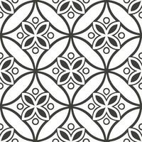 Retro geometric seamless tile pattern intricate line art on white background ideal for contemporary designs vector