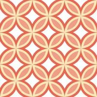 Retro geometric circles seamless pattern with overlapping shapes and vibrant hues for playful designs vector