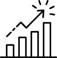 Retail Expansion A glowing bar graph with increasing retail store icons representing retail expansion in a business growth context vector