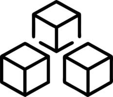 Resource management digital cube blocks labeled Assets being arranged in an efficient layout vector