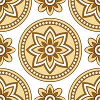 Retro bohemian seamless pattern with eclectic elements and earthy tones for artistic decor vector