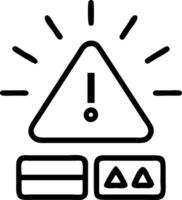 Red glowing warning icon highlighting cyber alerts to represent system issues and security notifications in IT settings vector
