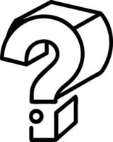 Question and inquiry represented by a holographic question mark symbolizing curiosity questions and customer support interactions in a modern setting vector