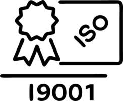 Quality certification represented by a hologram displaying ISO 9001 with a glowing stamp of approval in a professional setting Set 6 vector