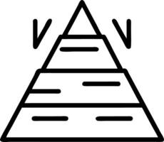 Pyramid chart showing efficient allocation of resources illustrating asset optimization strategies vector