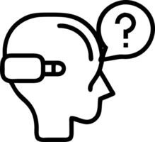 Question and inquiry represented by a holographic question mark symbolizing curiosity questions and customer support interactions in a modern setting Set 2 vector