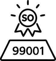 Quality certification represented by a hologram displaying ISO 9001 with a glowing stamp of approval in a professional setting vector