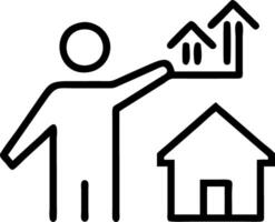 Professional visualizing property value growth and mortgage options with advanced holographic real estate tools vector