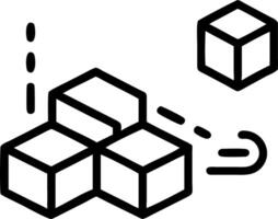 Professional stacking holographic asset blocks for resource allocation and financial planning vector
