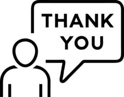 Professional presenting Thank You message on a holographic interface vector