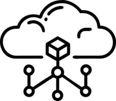 Professional managing cloud data with holographic cloud visualization tools vector