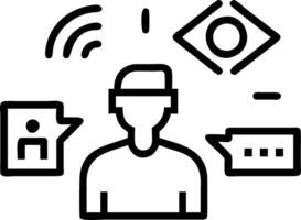 Professional managing incident response system displayed through holographic interface Set 2 vector