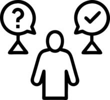 Professional interacting with icons for AI ethics justice and balanced decision making vector
