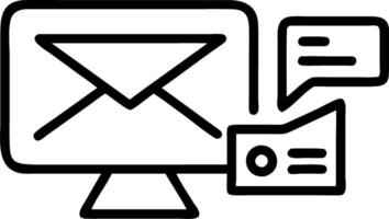 Professional displaying email notifications with task updates using advanced holographic interface vector
