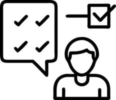 Professional approving tasks using a holographic system with glowing checkmark and related icons vector
