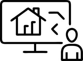 Professional analyzing energy efficiency metrics for properties using a holographic display vector