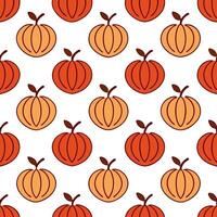 Pomegranate and apple seamless tile pattern with rich autumn tones and festive vibes vector
