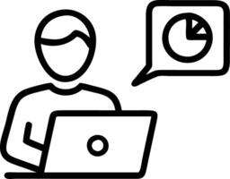 Person using laptop analyzing digital advertising performance metrics and ad campaign data symbolizing digital marketing analytics and customer engagement in empty space conc vector