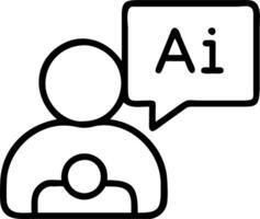Person uses AI generator on web app for images videos texts representing artificial intelligence technology chatbot assistants and generative art Set 2 vector