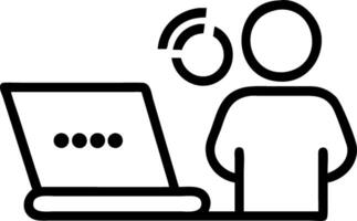 Person Interacting with Laptop Displaying Loading Progress Bar for Years 2026 to 2026 vector