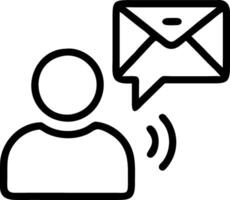 Person interacts with floating digital interface displaying new email notification symbol representing online communication and email marketing Set 5 vector