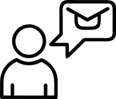 Person interacts with floating digital interface displaying new email notification symbol representing online communication and email marketing Set 4 vector