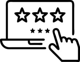 Person interacts with holographic laptop interface giving five star rating using digital feedback system symbolizing positive customer satisfaction survey in empty space Set 2 vector