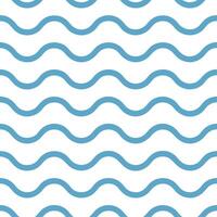 Peaceful summer waves seamless pattern with smooth rolling waves and soft blue hues for a serene beach mood vector