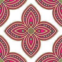 Persian floral patterns and paisleys seamless tile design with rich colors vector