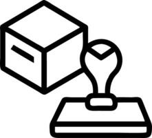 Official Approvals A holographic stamp being applied to a digital document vector