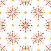 New Year seamless pattern with decorative 2023 numbers fireworks and party decorations for a festive year end design vector