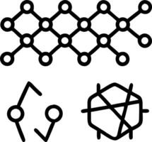 Neural network icons and AI learning curves holographically representing AI training and machine learning development processes vector